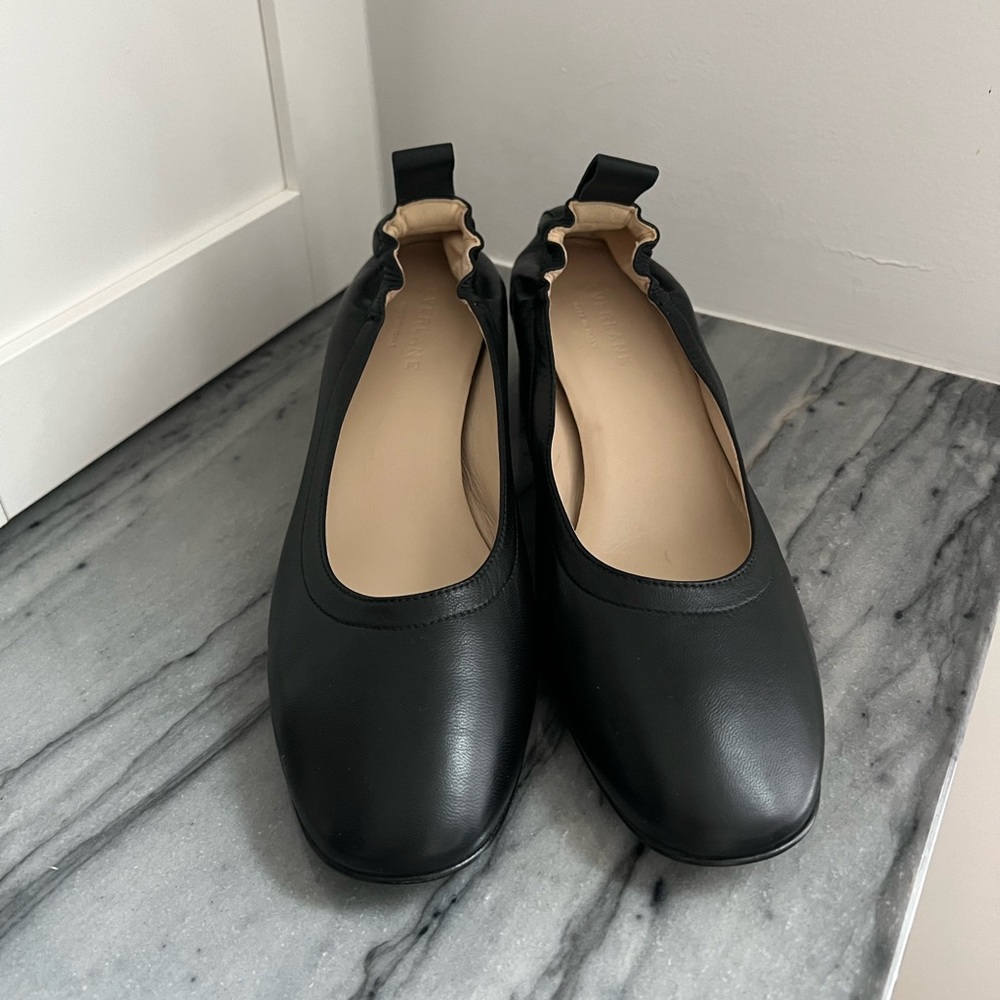 Everlane Black Leather Day Glove Block Heels - Picture 4 of 9